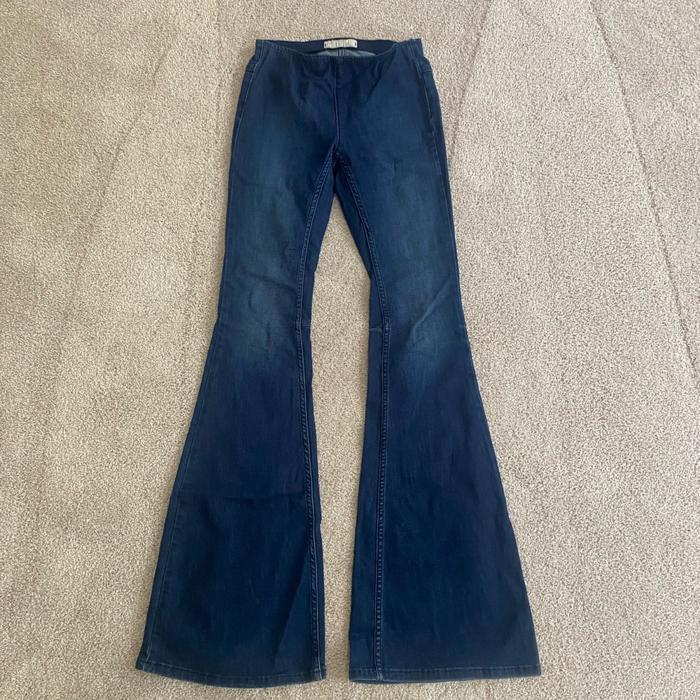 Free People Women's Blue Flared Jeans